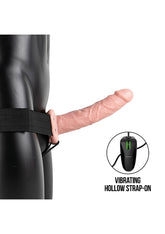 Vibrating Hollow Strapon without Balls - 8''